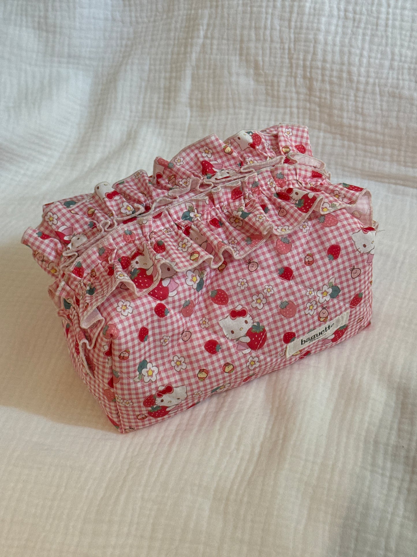 Strawberry Hello Kitty Ruffles Pouch