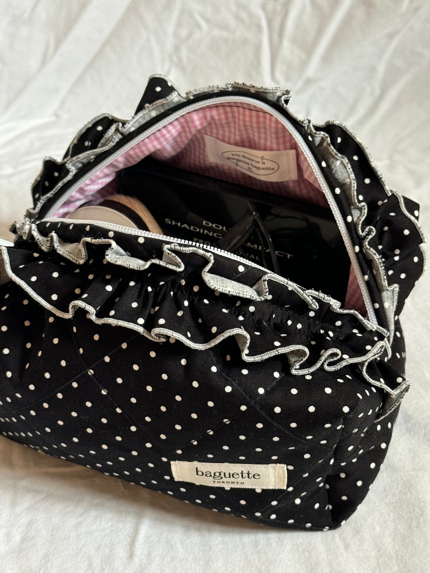 Polka Dots Ruffles Pouch