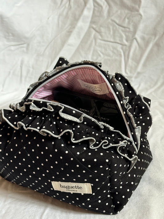 Polka Dots Ruffles Pouch